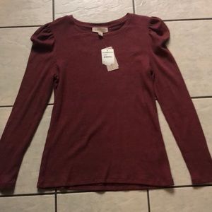 Philosophy top tight fitting with puff sleeves, 80’s style! From Nordstrom.